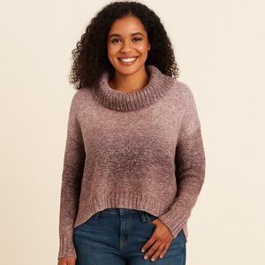American Eagle Outfitters Purple Cowl Neck Sweater.